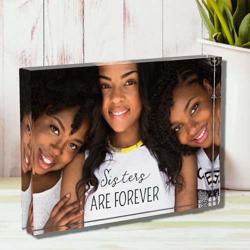 Sisters Are Forever Custom Family Photo Block
