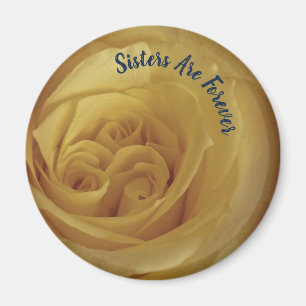 Sisters Are Forever Yellow Rose Photo Flower Magnet