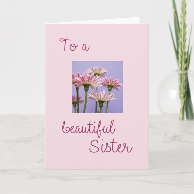 Sisters Aster Mothers Day Card (Front)