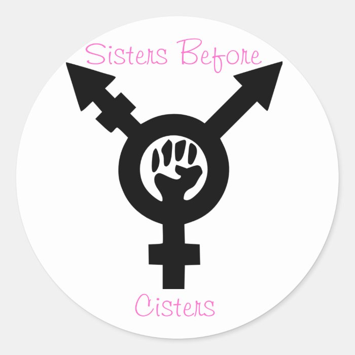 Sisters before Cisters Transfeminist Sticker