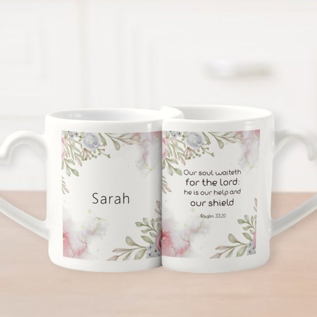 Sisters & Best Friends,  A Psalm with Flowers Coffee Mug Set (Creator Uploaded)