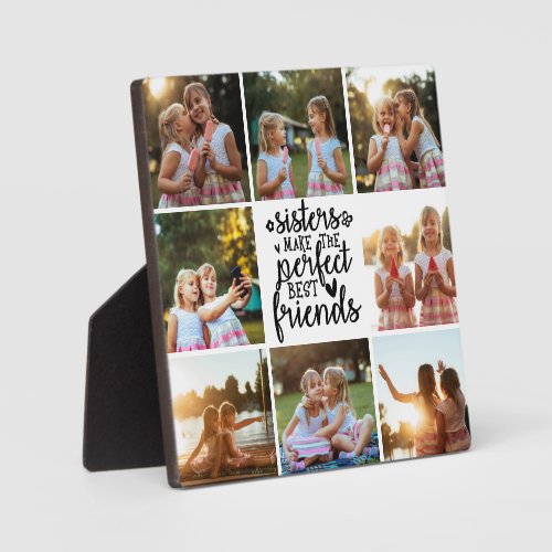 Sisters Best Friends Multi Photo Collage Plaque