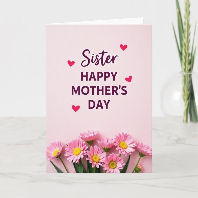 Sisters Best Mothers Day Card (Front)