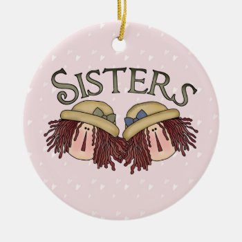 Sisters Best Pals Ornament by doodlesfunornaments at Zazzle