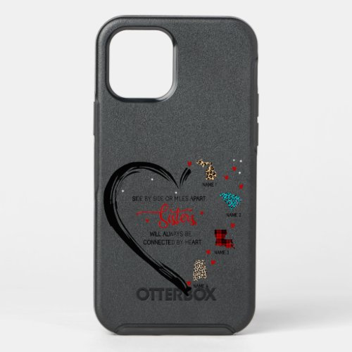 Sisters Besties Will Always Be Connected By Heart OtterBox Symmetry iPhone 12 Pro Case