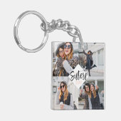 Sisters BFF | Best Friends Forever Photo Collage Keychain (Front Left)