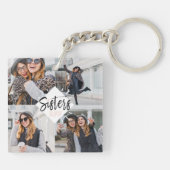 Sisters BFF | Best Friends Forever Photo Collage Keychain (Back)