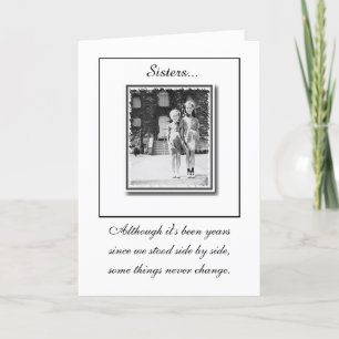 "Sisters" Birthday Card -Black&White