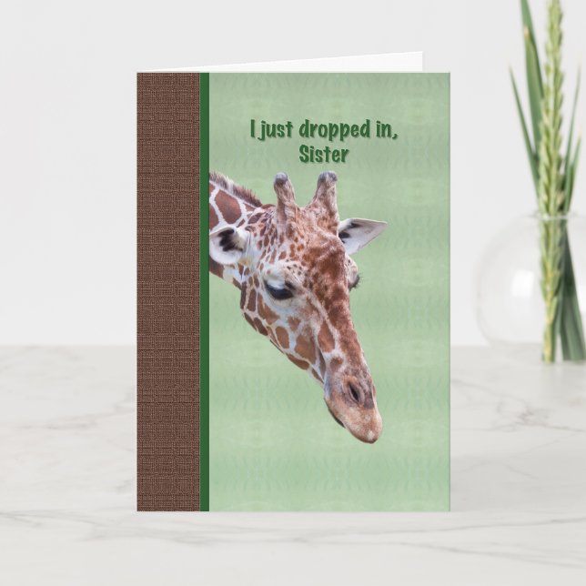 Sister's Birthday Card with Giraffe (Front)