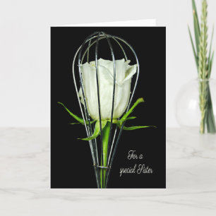 Sister's Birthday Rose Card