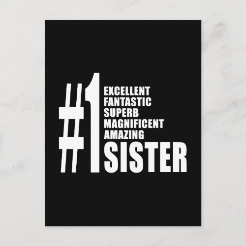 Sisters Birthdays Gifts  Number One Sister Postcard