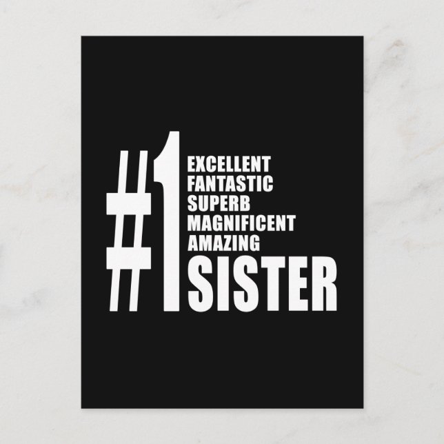 Sisters Birthdays Gifts : Number One Sister Postcard (Front)