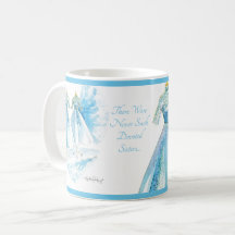 Sisters Blue Dress Mug by Heather French Henry