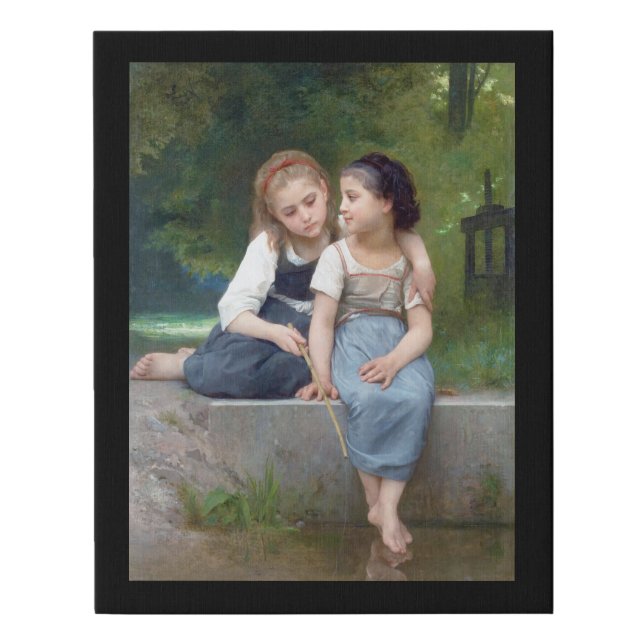 Sisters, Bouguereau Faux Canvas Print (Front)