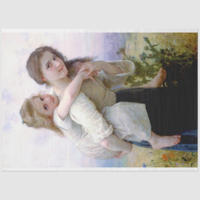Sisters, Bouguereau Tissue Paper (Front)