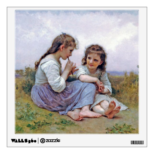 Sisters, Bouguereau Wall Decal (Front)