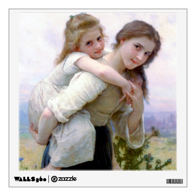 Sisters, Bouguereau Wall Decal (Front)