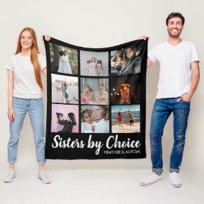 Sisters By Choice Photo Collage Best Friend Custom Fleece Blanket