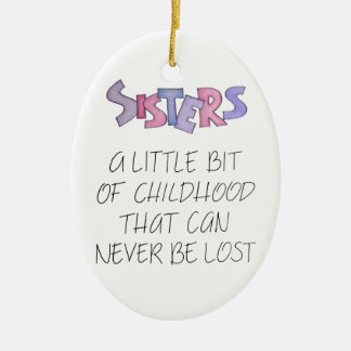 Sisters Ceramic Ornament