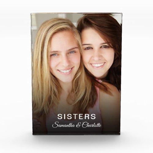 sisters custom photo personalized photo block