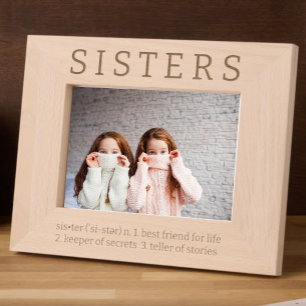 Sisters Dictionary Definition Fun Engraved Frames