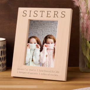 Sisters Dictionary Definition Fun Engraved Frames