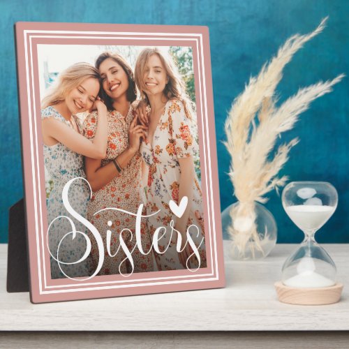 Sisters Elegant Photo Plaque