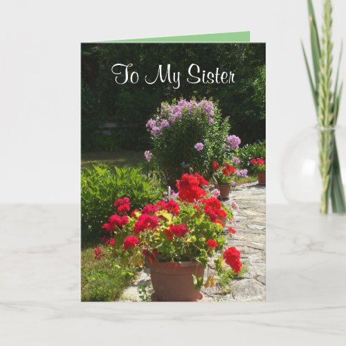 Sisters Everyday Greeting Flowers Card