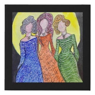 Sisters Faux Canvas Print