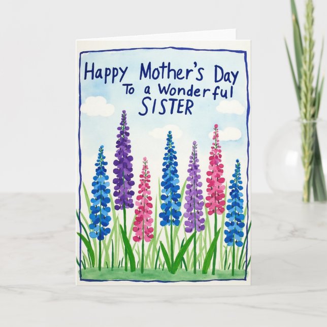 Sisters Floral Mothers Day Card (Front)