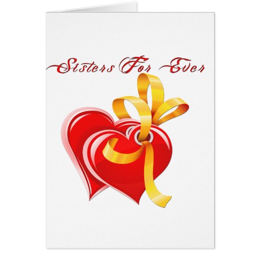 Sisters For Ever Hearts Cards (Front)