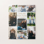 Sisters Forever Friends Photo Collage Custom Quote Jigsaw Puzzle<br><div class="desc">Chic customizable photo collage puzzle for your sister. Add 9 of your favorite sibling photos and order this unique custom gift for your sweet sister as a birthday gift of friendship. A sentimental personalized photograph keepsake that reads Sisters are Forever Friends.</div>