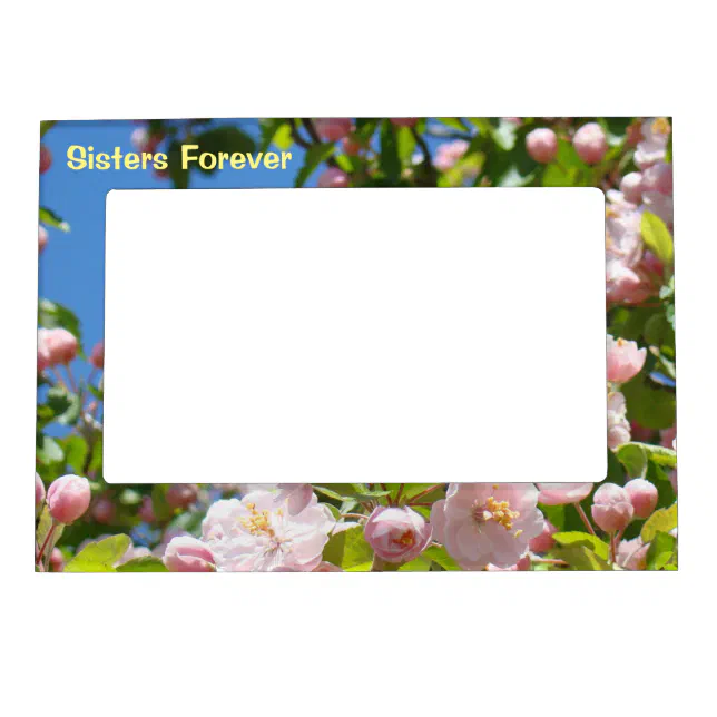 Magnetic Photo Frame Gift For Sister – “Love You Forever” Keepsake With Pastel Design | Fridge, Locker & Metal Surface Magnet Frame