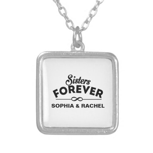 Sisters Forever Silver Plated Necklace
