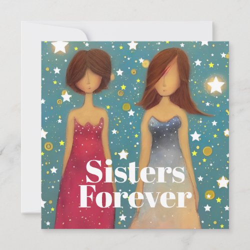 Sisters Forever Thank You Card