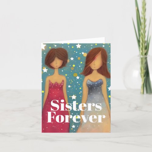 Sisters Forever Thank You Card