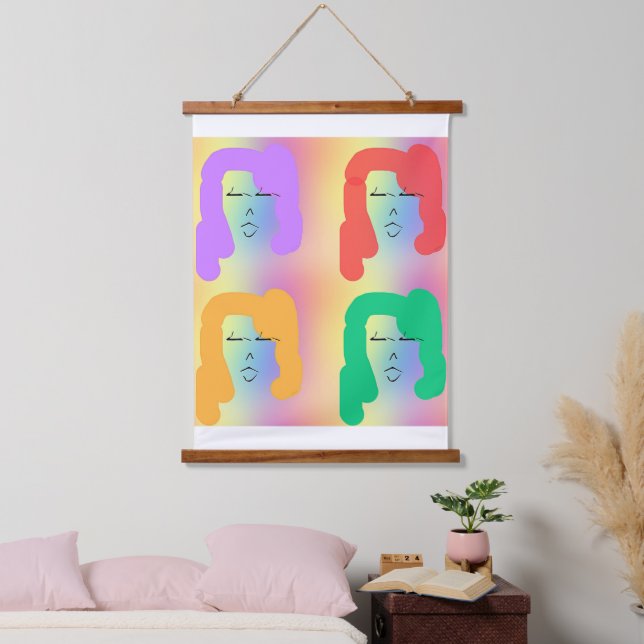  Sisters Four Colored Hair Tapestry (Bedroom)