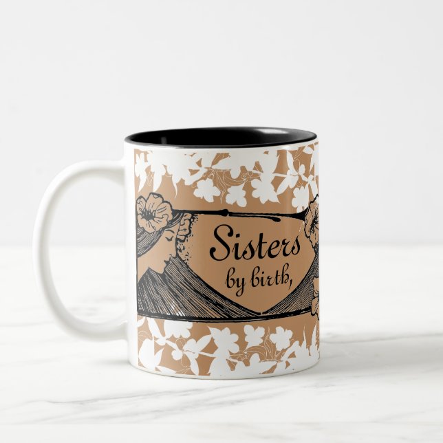 Sisters, Friends Two-Tone Coffee Mug (Left)