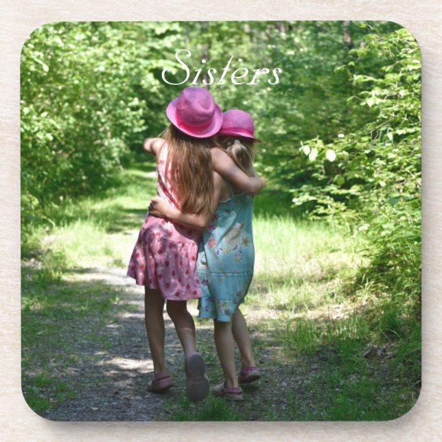 Sisters Friendship in the Rustic Spring Country Coaster (Front)
