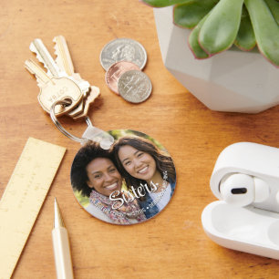 SISTERS FROM DIFFERENT MISTERS Name Photo Besties Keychain