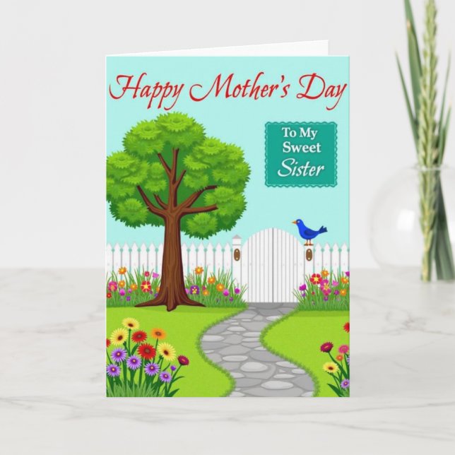 Sisters Garden Mothers Day Card (Front)