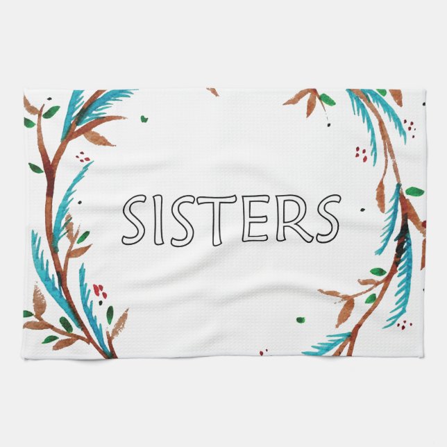 Sisters Gift Kitchen Towel (Horizontal)