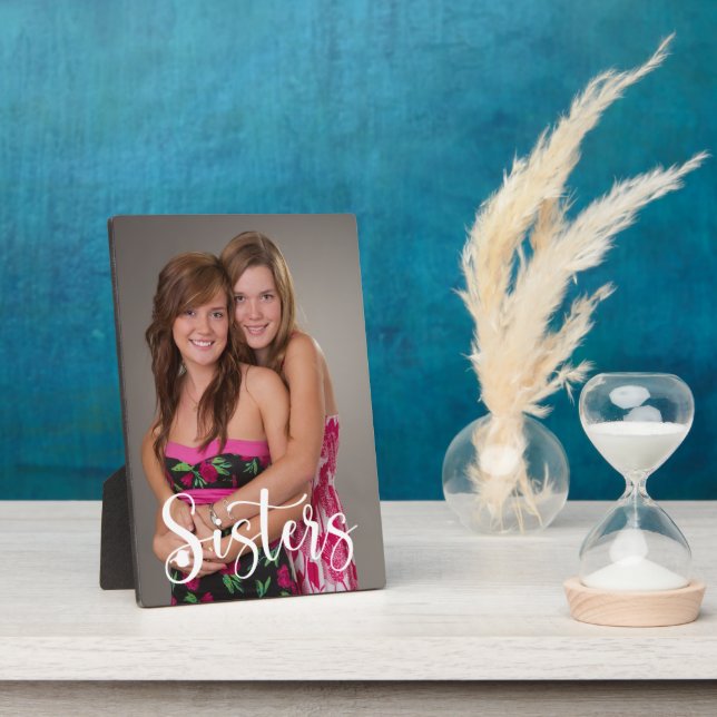 Sisters Handwritten Script Plaque (Side)