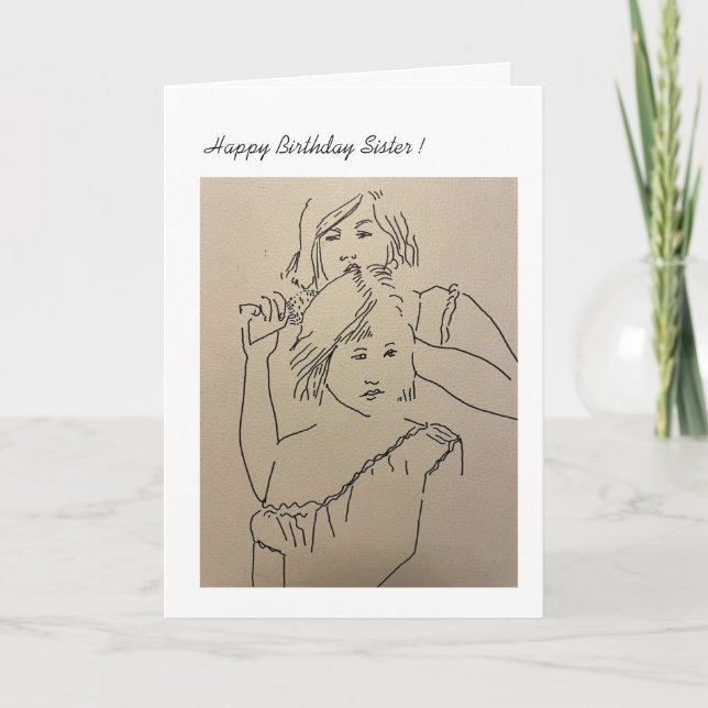 Sisters Happy Birthday Card (Front)