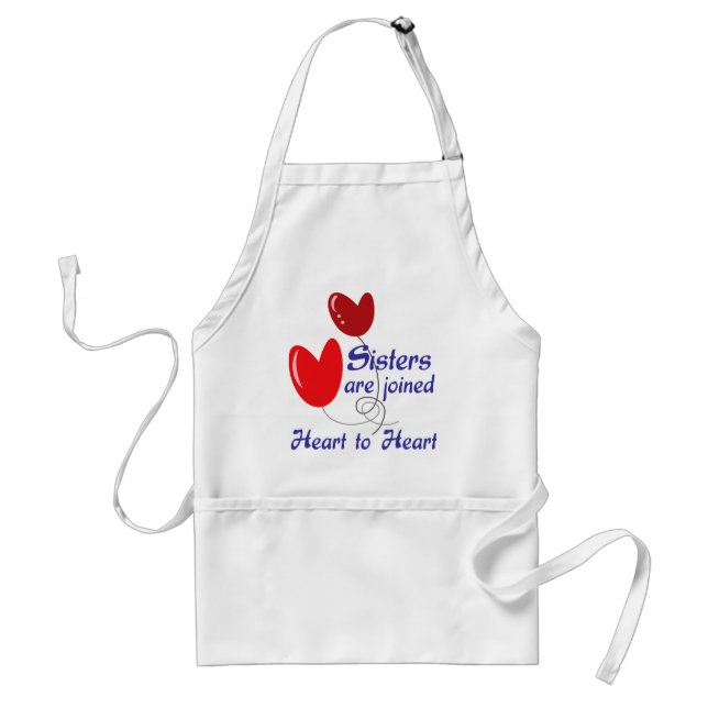 Sisters Hear to Heart Adult Apron (Front)