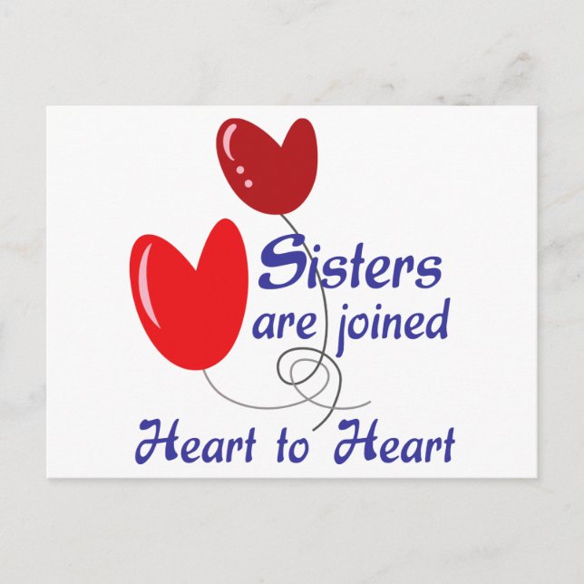 Sisters Hear to Heart Postcard (Front)