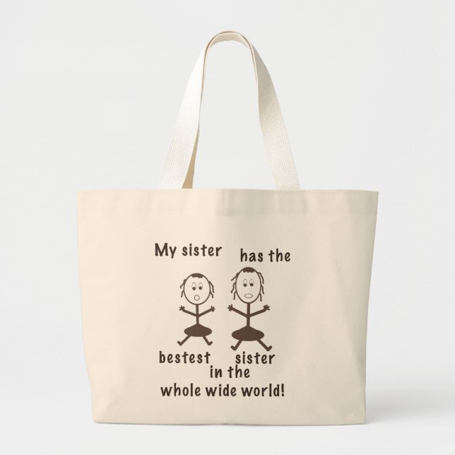 Sisters Humorous Tote Bag (Front)