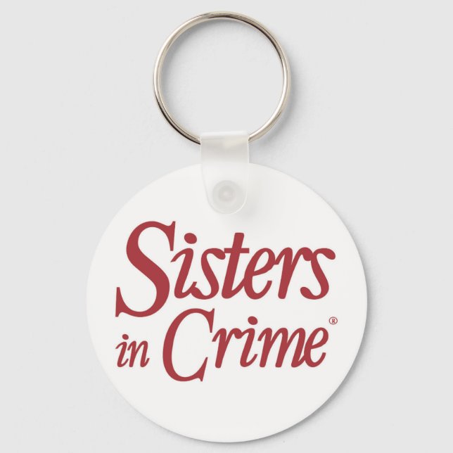 Sisters in Crime Keychain, Basic Button Keychain (Front)