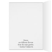 Sisters In The Garden - Sister Card (Inside (Left))
