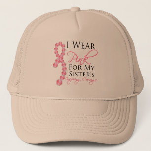 Sister's Inspiring Courage - Breast Cancer Trucker Hat